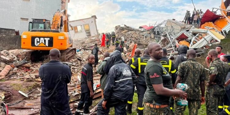Effondrement d’un immeuble R+9 à Démoudoula : le bilan s’alourdit à six morts et quatre survivants